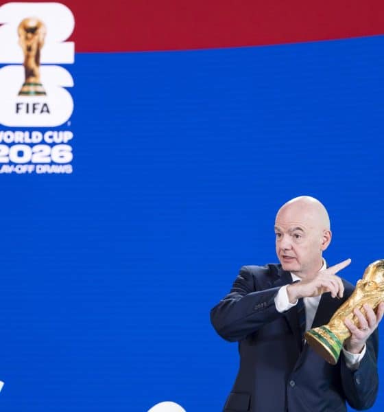 El presidente de la FIFA Gianni Infantino durante el sorteo de las eliminatorias del mundial 2026, en Zurich el pasado 20 de noviembre. EFE/EPA/CLAUDIO THOMA