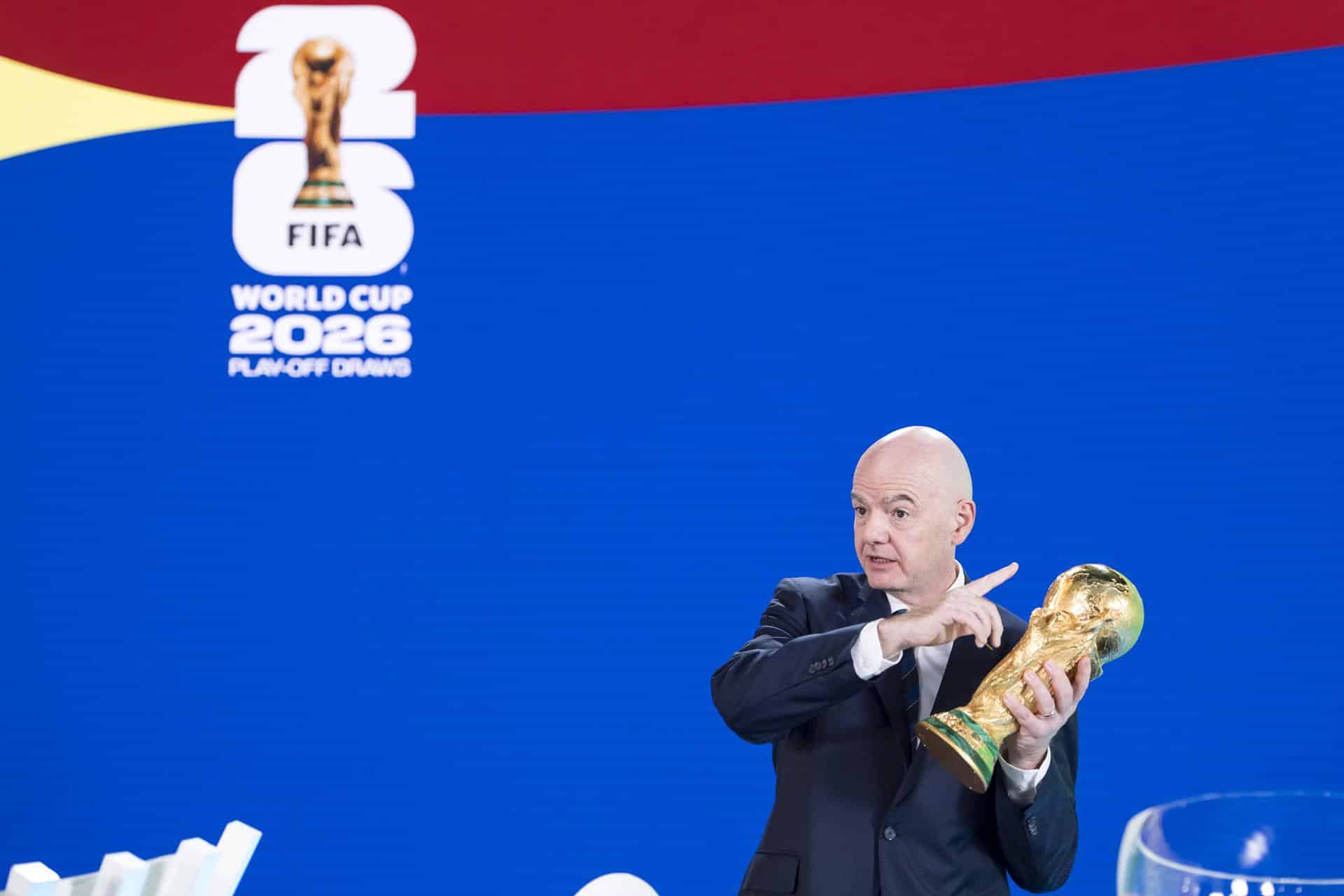 El presidente de la FIFA Gianni Infantino durante el sorteo de las eliminatorias del mundial 2026, en Zurich el pasado 20 de noviembre. EFE/EPA/CLAUDIO THOMA