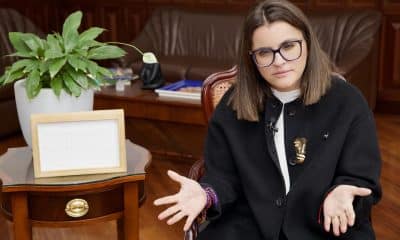 La vicepresidenta de Ecuador, María José Pinto, habla en una entrevista con EFE el 22 de diciembre de 2025 en Quito (Ecuador). EFE/Gianna Benalcázar Manzano