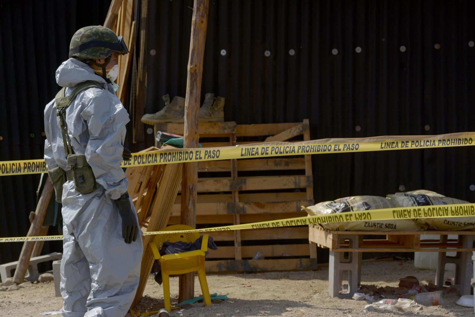 Vista general del operativo del Ejército Mexicano donde se desmantelaron cuatro laboratorios ilegales en dos poblados cercanos al municipio de Culiacán, en el noroccidental estado de Sinaloa (México). Imagen de archivo. EFE/Juan Carlos Cruz