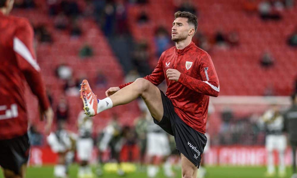 El defensa del Athletic Club de Bilbao Aymeric Laporte (c). EFE/Javier Zorrilla