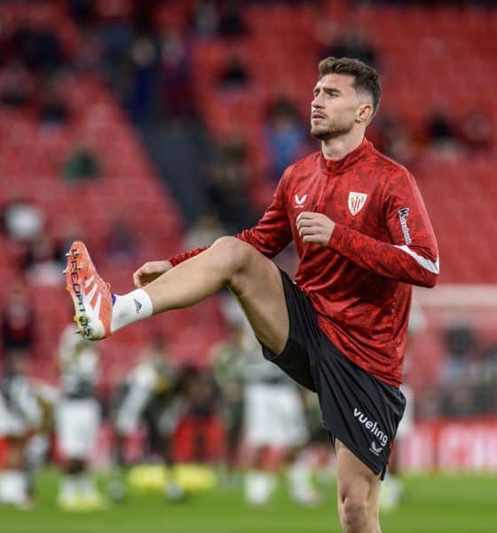 El defensa del Athletic Club de Bilbao Aymeric Laporte (c). EFE/Javier Zorrilla