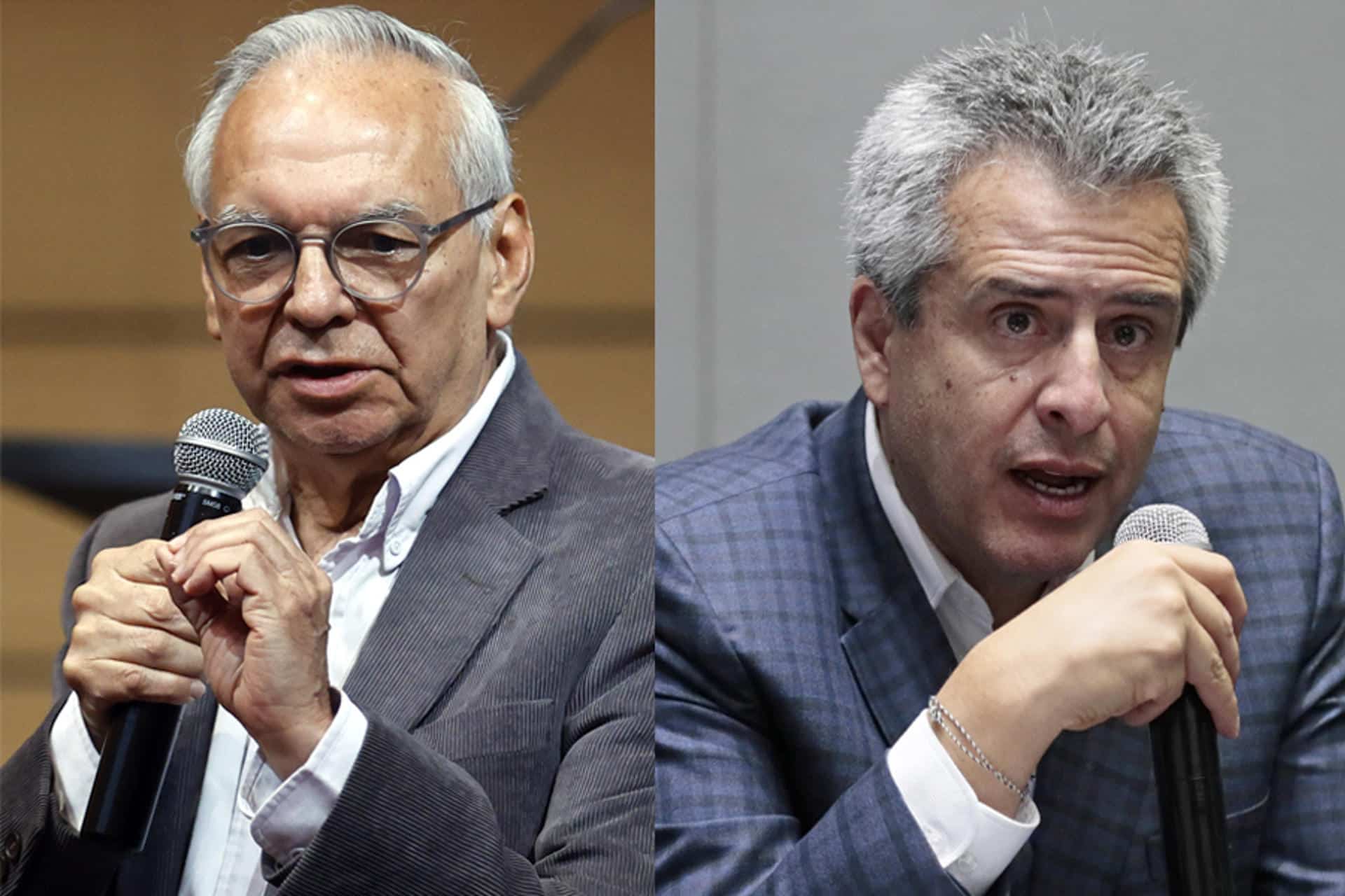 Combo de fotografías del exministro de Hacienda, Ricardo Bonilla (i), y el exministro de Interior, Luis Fernando Velasco. EFE/ Mauricio Dueñas Castañeda / Carlos Ortega