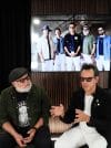 Integrantes de la banda de rock alternativo Jumbo Carlos Castro (i) y Clemente Castillo participan en una entrevista con EFE este sábado, en Ciudad de México (México). EFE/ Mario Guzmán