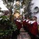 Cuarenta patios de Córdoba (sur de España), Patrimonio Inmaterial de la Humanidad, abren sus puertas en Navidad con flores de pascua y belenes acompañados de villancicos y la zambomba. EFE/Salas