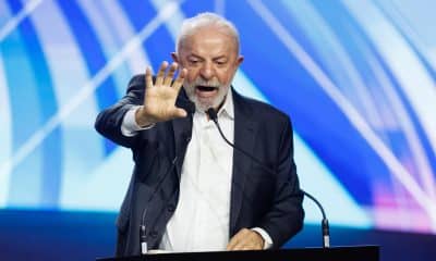 Fotografía de archivo del 20 de noviembre de 2025 que muestra al presidente de Brasil, Luiz Inácio Lula da Silva, hablando durante la inauguración del Salón del Automóvil de Sao Pauloen Sao Paulo (Brasil). EFE/ Isaac Fontana