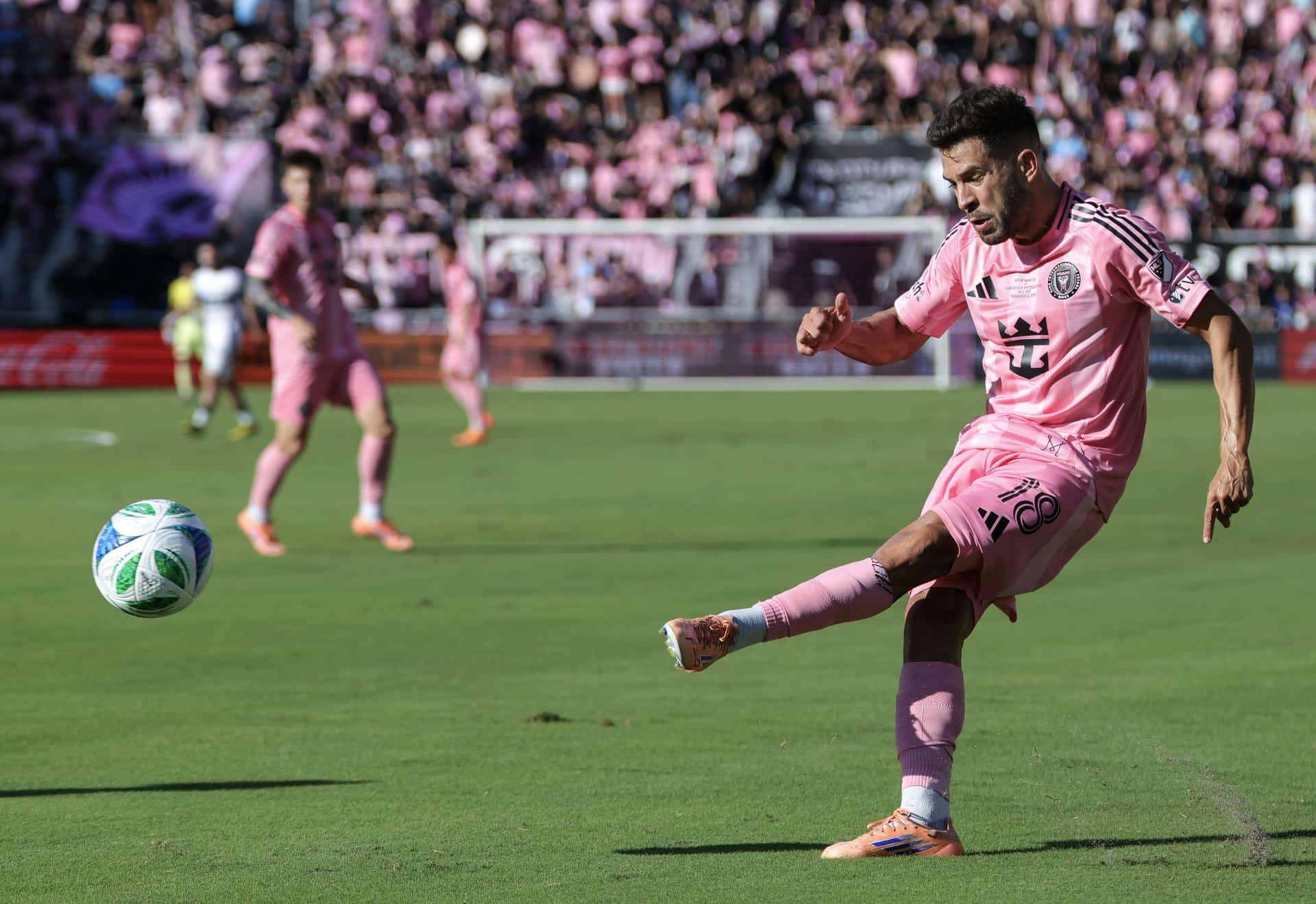 El español Jordi Alba en su último partido con Inter Miami y de su carrera deportiva. EFE/EPA/CRISTOBAL HERRERA-ULASHKEVICH