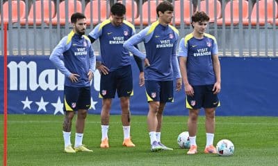 Baena, Giménez, Le Normand y Julián Alvarez, en una foto de archivo. EFE/ Fernando Villar