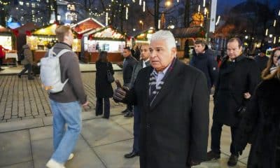 El presidente de Panamá, José Raúl Mulino, visita la Puerta Karl Johans en Oslo, Noruega, el 9 de diciembre de 2025. EFE/EPA/OLE BERG-RUSTEN NORWAY OUT