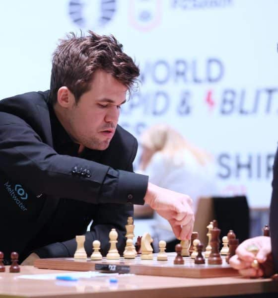 Foto de archivo del noruego Carlsen Magnus, número uno del ránking mundial, que se proclamó este domingo campeón del mundo de rápidas de ajedrez en Doha (Catar), lo que supone su sexta corona en la modalidad. EFE/EPA/LESZEK SZYMANSKI/Archivo