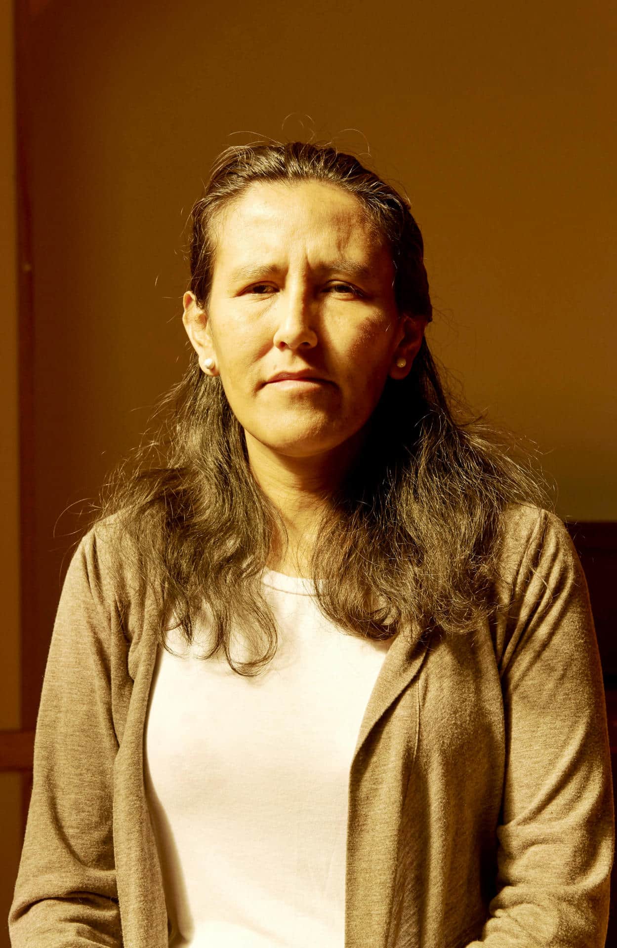 Fotografía de archivo del 20 de abril de 2017 de la inmigrante indocumentada mexicana, Jeanette Vizguerra posando durante una rueda de prensa en una iglesia de Denver (EE.UU.). EFE/ Todd Pierson