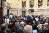 Fotografía cedida por el Senado de Argentina que muestra a parlamentarios asistiendo a una sesión este jueves, en Buenos Aires (Argentina). EFE/ Charly Diaz Azcue/ Senado
