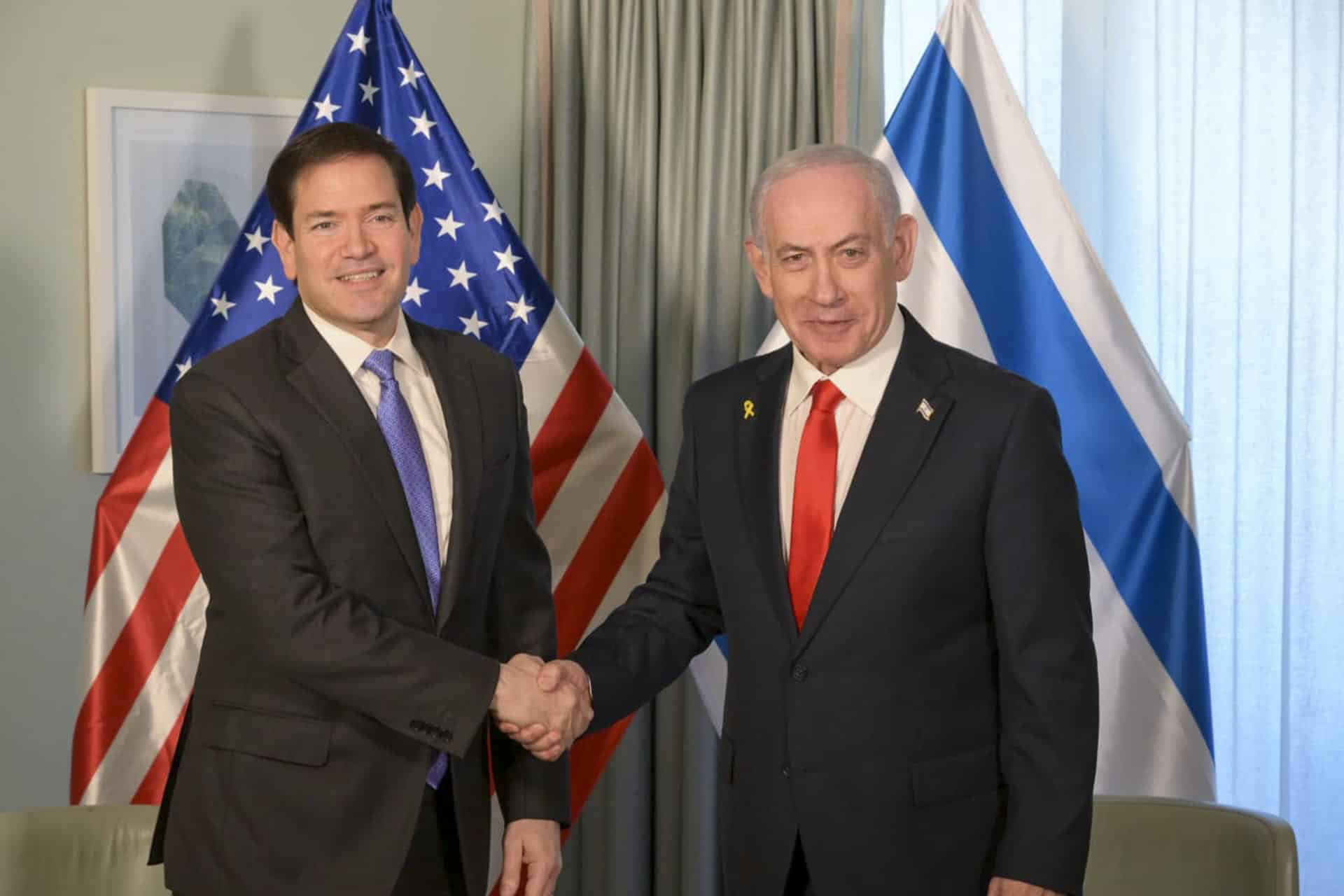 El primer ministro israelí, Benjamín Netanyahu (d), mantiene este lunes una reunión con el secretario de Estados de Estados Unidos, Marco Rubio, en Florida (Estados Unidos). EFE/Oficina del primer ministro (GPO) -SOLO USO EDITORIAL/SOLO DISPONIBLE PARA ILUSTRAR LA NOTICIA QUE ACOMPAÑA (CRÉDITO OBLIGATORIO)-