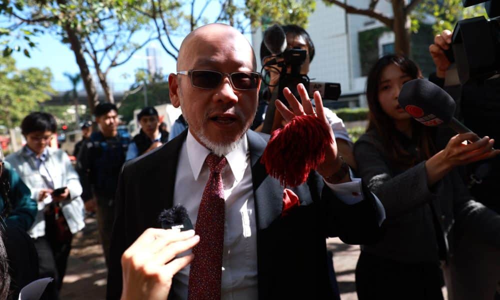 HONG KONG (China), 15/12/2025.- Robert Pang, a defence lawyer for Jimmy Lai, leaves the West Kowloon Magistrates' Courts Building after Lai is found guilty of all charges in Hong Kong, China, 15 December 2025. Lai is charged with colluding with foreign forces, of which he was found guilty, as well as publishing seditious materials. He has been denied bail since December 2020. The case has drawn international scrutiny amid ongoing concerns over judicial independence and political freedoms in the city. EFE/EPA/MAY JAMES
