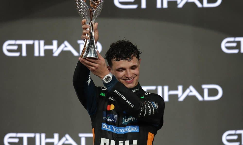 El piloto de McLaren Lando Norris durante el GP de Abu Dabi, Emiratos Árabes. EFE/EPA/Andrej ISAKOVIC