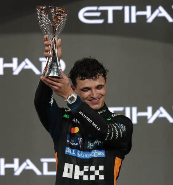 El piloto de McLaren Lando Norris durante el GP de Abu Dabi, Emiratos Árabes. EFE/EPA/Andrej ISAKOVIC