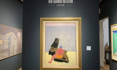 Fotografía de archivo de la obra 'Figure on the Jetty' (1957) del pintor modernista estadounidense Milton Avery, exhibida en la sala de la colección personal del actor Gene Hackman, en la casa de subastas Bonhams, en Nueva York (EEUU). EFE/ Jan Téllez Asensio