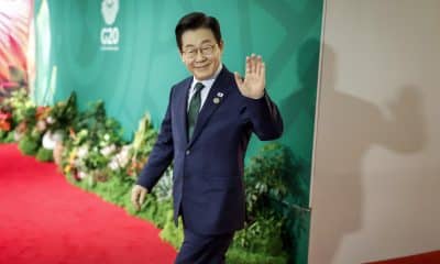 El presidente sucoreano, Lee Jae-myung, en una imagen de archivo tomada el 23 de noviembre de 2025 durante la Cumbre del G20 en Johannesburgo, Sudáfrica. EFE/EPA/MARCO LONGARI / POOL