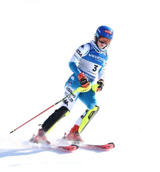 La estadounidense Mikaela Shiffrin. EFE/EPA/ANNA SZILAGYI