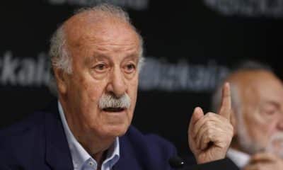 El exseleccionador nacional de fútbol Vicente del Bosque durante una rueda de prensa en 2023. EFE/Archivo//Luis Tejido