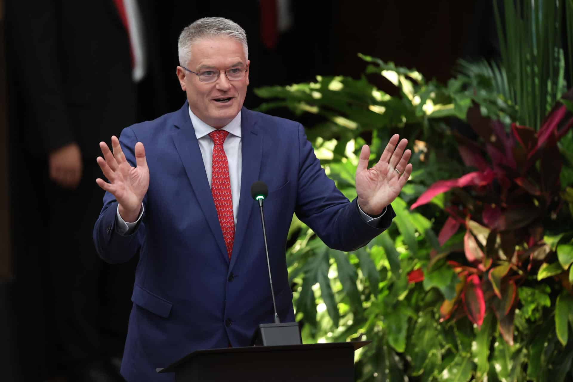 El secretario general de la Organización para la Cooperación y el Desarrollo Económicos (OCDE), Mathias Cormann, en una fotografía de archivo. EFE/ Juan Pablo Pino