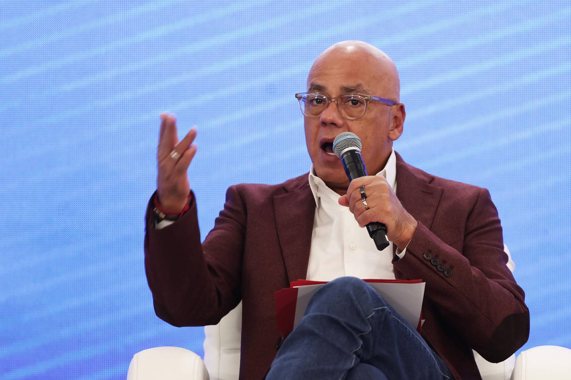 El presidente de la Asamblea Nacional de Venezuela, Jorge Rodríguez, en una foto de archivo. EFE/ Ronald Pena R