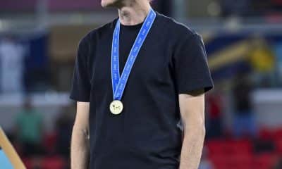 Fotografía tomada en Catar el 13 de diciembre pasado al entrenador de Flamengo, Filipe Luis, quien este lunes ha encabezado una votación promovida por el diario uruguayo El País junto a los argentinos Gustavo Costas y Gustavo Alfaro para proclamar el último día de 2025 al mejor entrenador de América. EFE/EPA/NOUSHAD THEKKAYIL