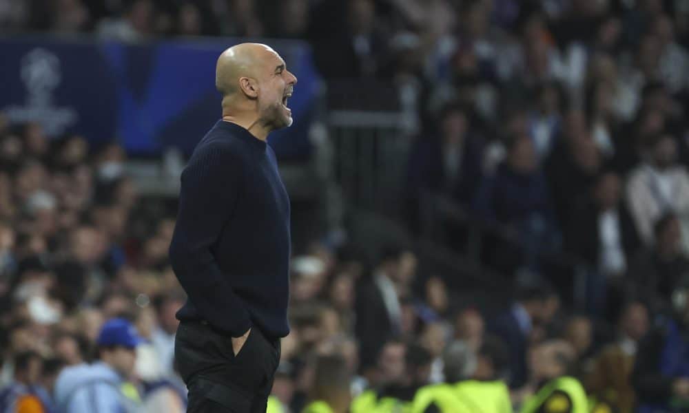El técnico español del Manchester City, Pep Guardiola, en una imagen de archivo en el estadio Santiago Bernabéu. EFE / Kiko Huesca.