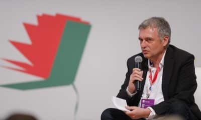 El escritor español, Xavi Ayén participa en un conversatorio en el marco de la 39 edición de la Feria Internacional del Libro de Guadalajara (FIL), en Guadalajara, Jalisco (México). EFE/Francisco Guasco