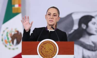 La presidenta de México, Claudia Sheinbaum, habla durante una rueda de prensa este martes, en Ciudad de México (México). EFE/Mario Guzmán