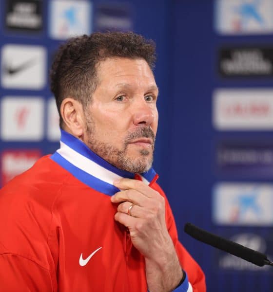 El entrenador del Atlético de Madrid, el argentino Diego Simeone. EFE/Víctor Lerena