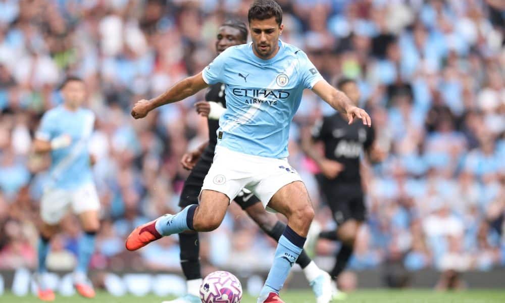 Rodri, jugador del Manchester City, durante un partido de Premier League el pasado 23 de agosto. EFE/EPA/ADAM VAUGHAN