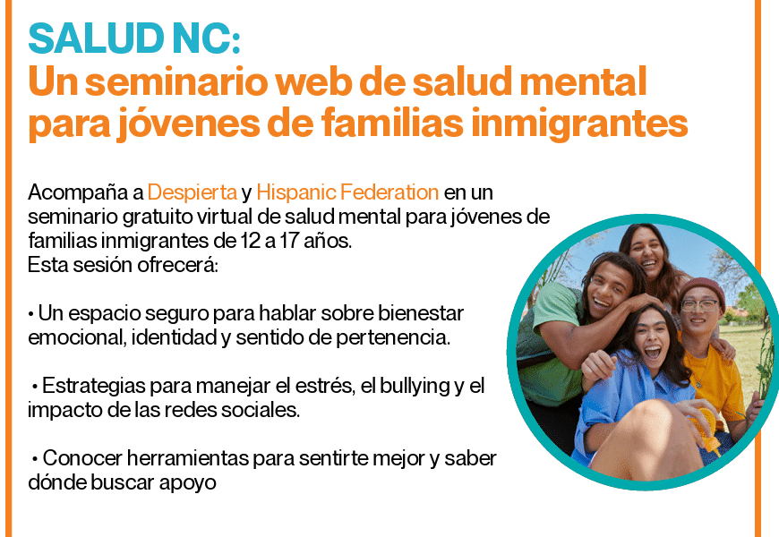 Seminario web abordará la salud mental de jóvenes latinos