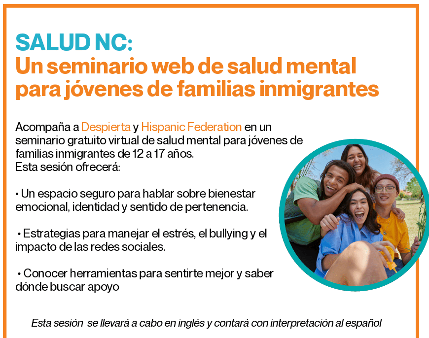 Seminario web abordará la salud mental de jóvenes latinos