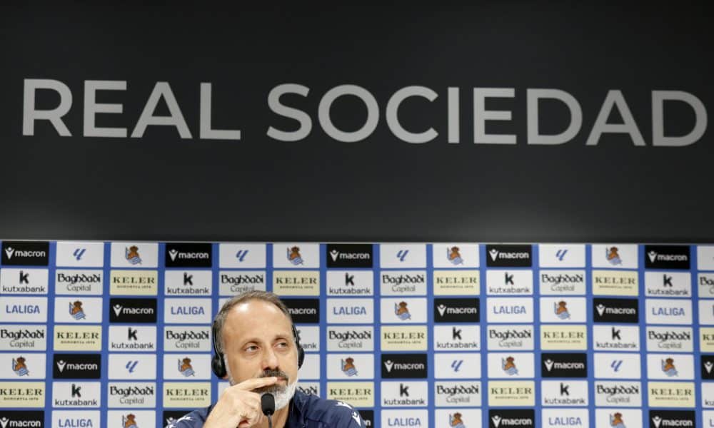 Pellegrino Matarazzo, en la rueda de prensa de este sábado. EFE/Juan Herrero.