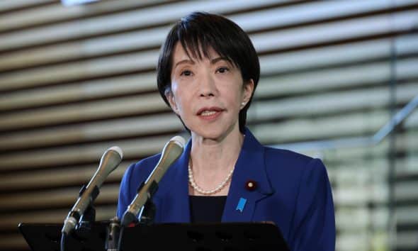 TOKYO (Japan), 06/01/2026.- La primera ministra de Japón, Sanae Takaichi, durante una declaración en Tokio. EFE/EPA/JIJI PRESS JAPAN OUT EDITORIAL USE ONLY/