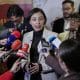 La ministra de Agricultura y Desarrollo Rural de Colombia, Martha Carvajalino, habla durante una rueda de prensa este lunes, en Bogotá (Colombia). EFE/ Carlos Ortega