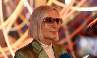 La artista peruana Grimanesa Amorós posa en una entrevista con EFE durante la inauguración de una muestra de luces LED este jueves, en Wall Street, Nueva York (Estados Unidos). EFE/ Angel Colmenares