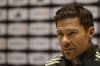 El entrenador del Real Madrid, Xabi Alonso, durante la rueda de prensa ofrecida, este sábado, en Yeda, Arabia Saudí, un día antes de la final de la Supercopa de España entre el Barcelona y el Real Madrid. EFE/ Kai Försterling