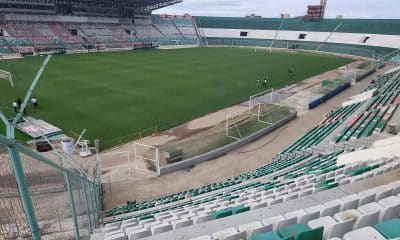 Fotografía del 20 de enero de 2026 que muestra el estadio Ramón Tahuichi Aguilera en Santa Cruz (Bolivia) y donde este domingo se jugará el partido amistoso entre Bolivia y México, con el 92 % de avance en las obras de reparación. EFE/Juan Carlos Torrejon
