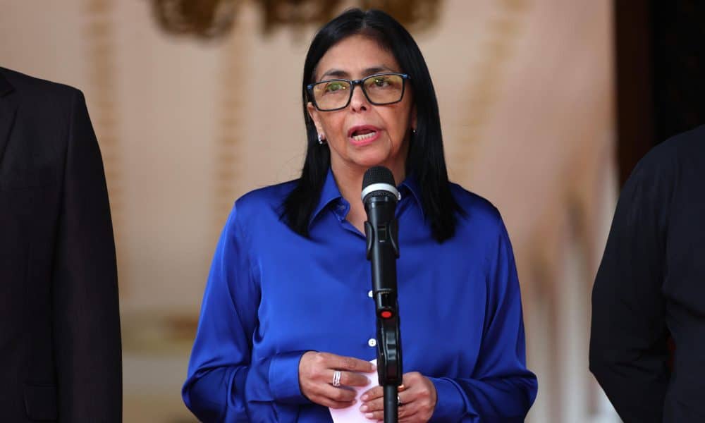 Foto de archivo de la presidenta encargada de Venezuela, Delcy Rodríguez. EFE/ Miguel Gutierrez