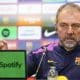 El entrenador del FC Barcelona Hansi Flick durante la rueda de prensa ofrecida tras el entrenamiento del primer equipo del FC Barcelona en las instalaciones de la Ciudad Deportiva Joan Gamper. EFE/ Enric Fontcuberta.
