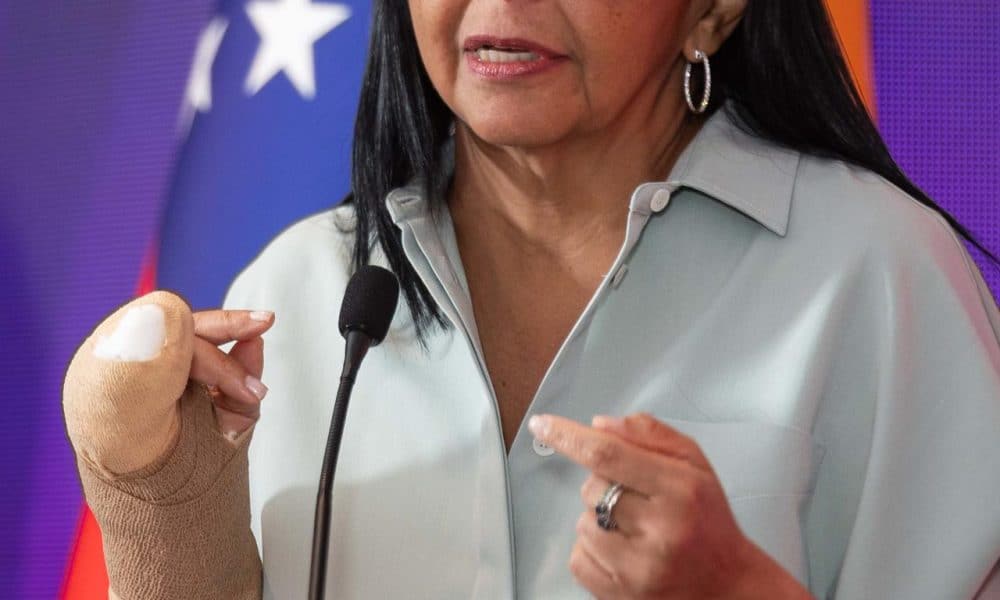 La vicepresidenta ejecutiva de Venezuela, Delcy Rodríguez. Imagen de archivo. EFE/ Ronald Pena R