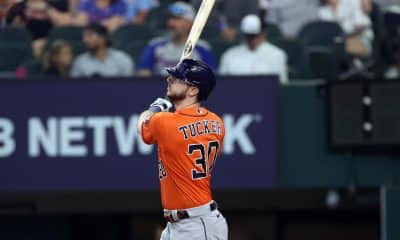 Fotografía de archivo del estelar jardinero Kyle Tucker, quien este jueves ha sido anunciado como nuevo refuerzo de los Dodgers de Los Angeles. EFE/EPA/ADAM DAVIS