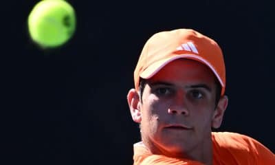 El tenista español Rafael Jodar, durante su partido del pasado 20 de enero en el Abierto de Australia 2026. EFE/ JOEL CARRETT