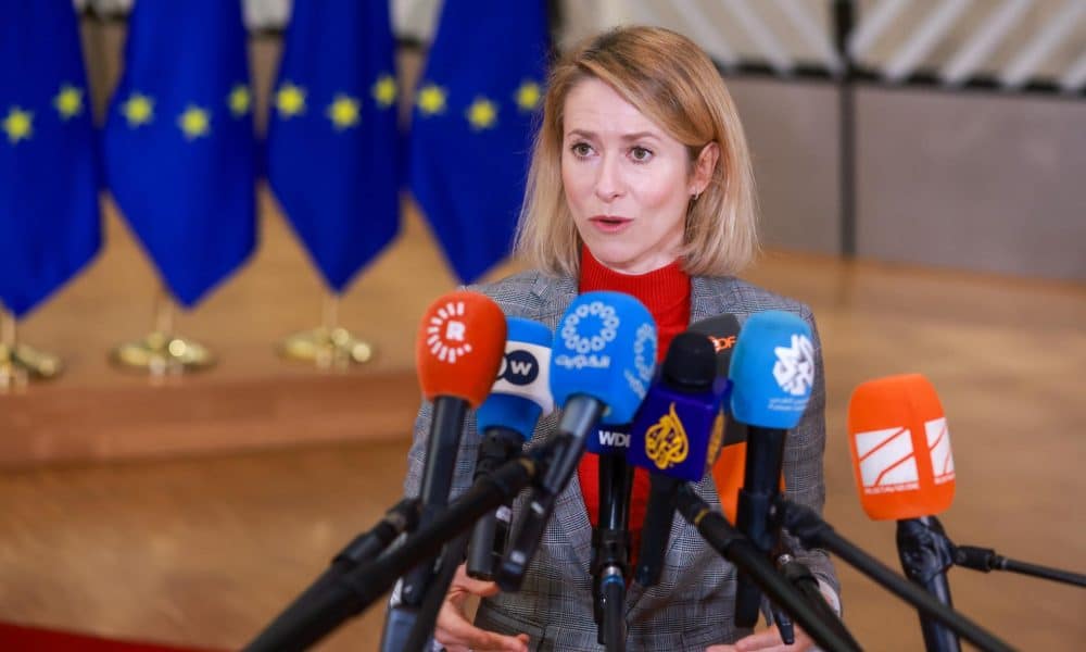 La Alta Representante de la Unión para Asuntos Exteriores, Kaja Kallas, al inicio de un Consejo de Asuntos Exteriores en Bruselas, Bélgica, 29 de enero de 2026. 
EFE/EPA/Olivier Hoslet