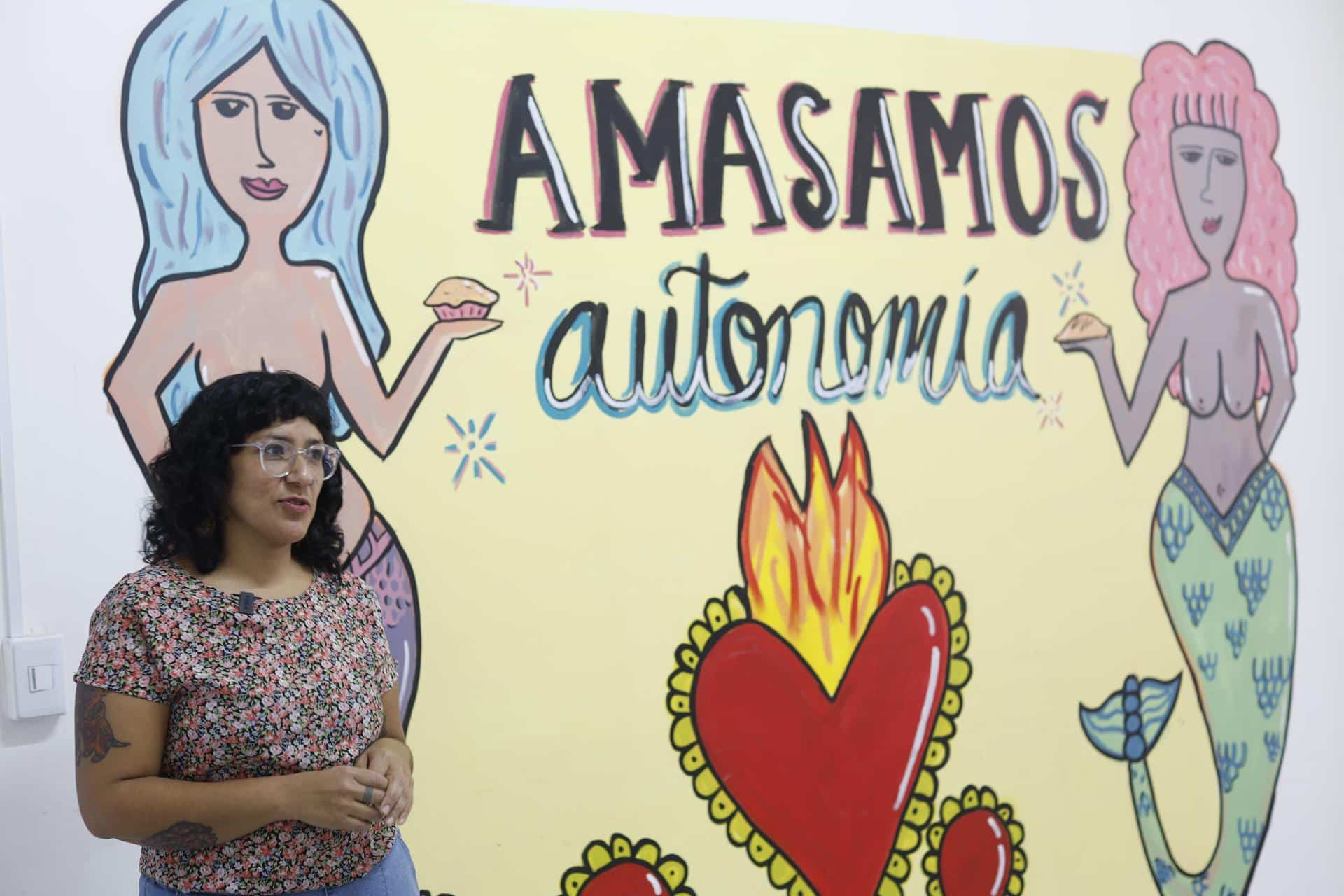 La directora de la organización Las Panas, Rosalia Trujano, habla en una entrevista con EFE este domingo, en Ciudad de México (México). EFE/Sáshenka Gutiérrez