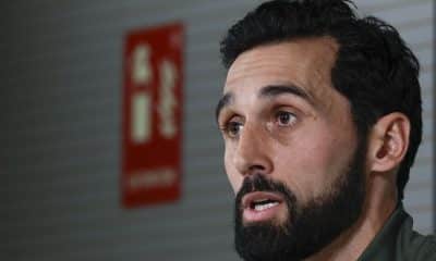 El nuevo entrenador del Real Madrid, Álvaro Arbeloa, durante su conferencia de prensa de este martes. EFE/JJ Guillén