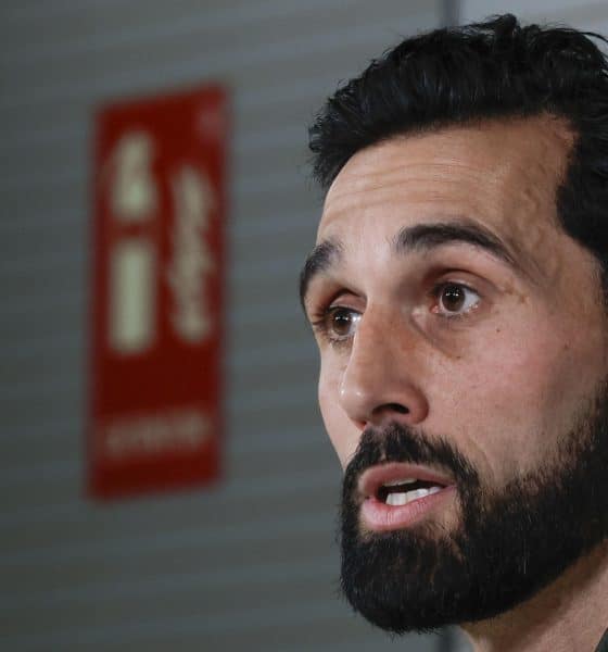El nuevo entrenador del Real Madrid, Álvaro Arbeloa, durante su conferencia de prensa de este martes. EFE/JJ Guillén