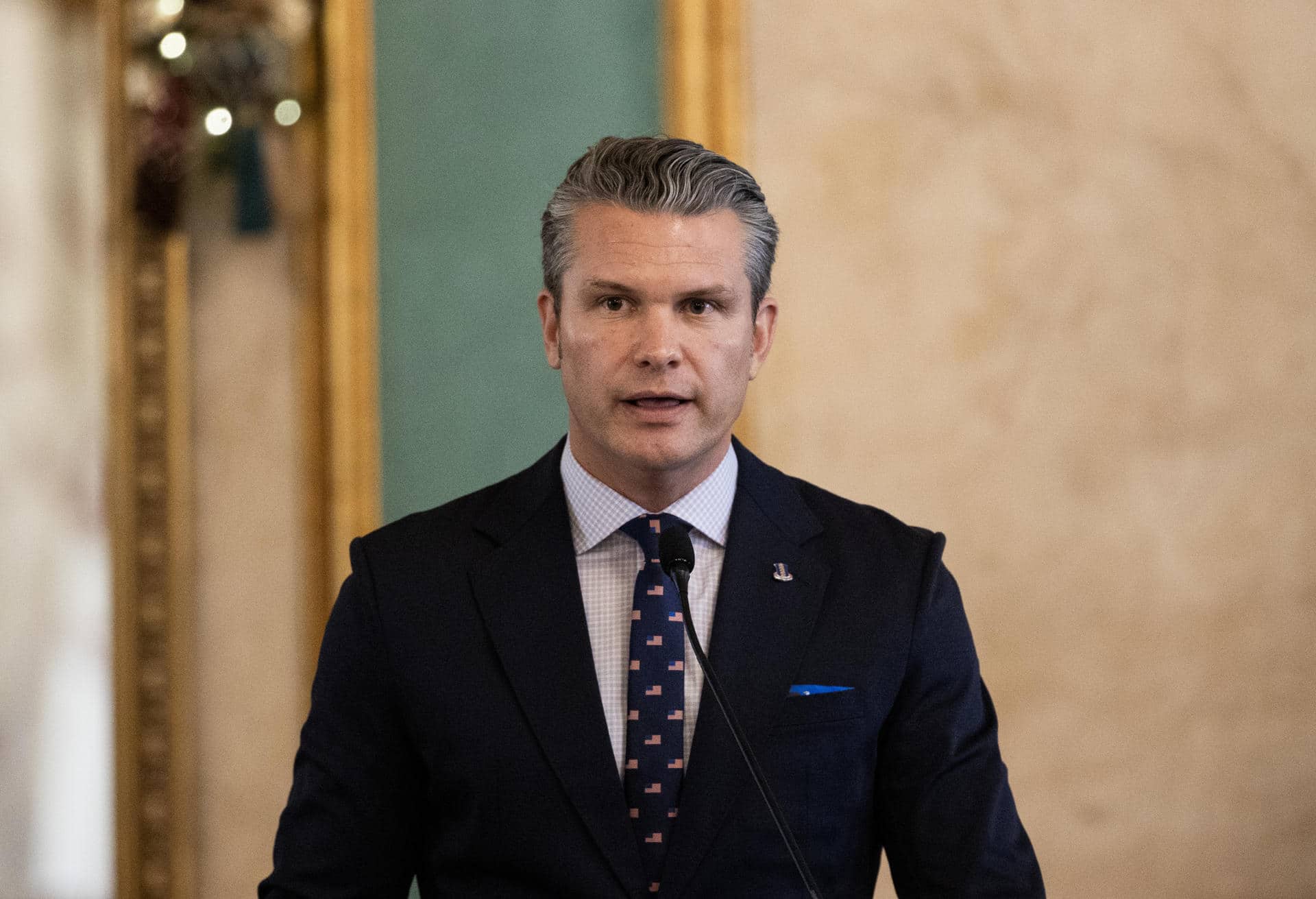 Imagen de archivo del secretario de Guerra de Estados Unidos, Pete Hegseth. EFE/ Orlando Barría